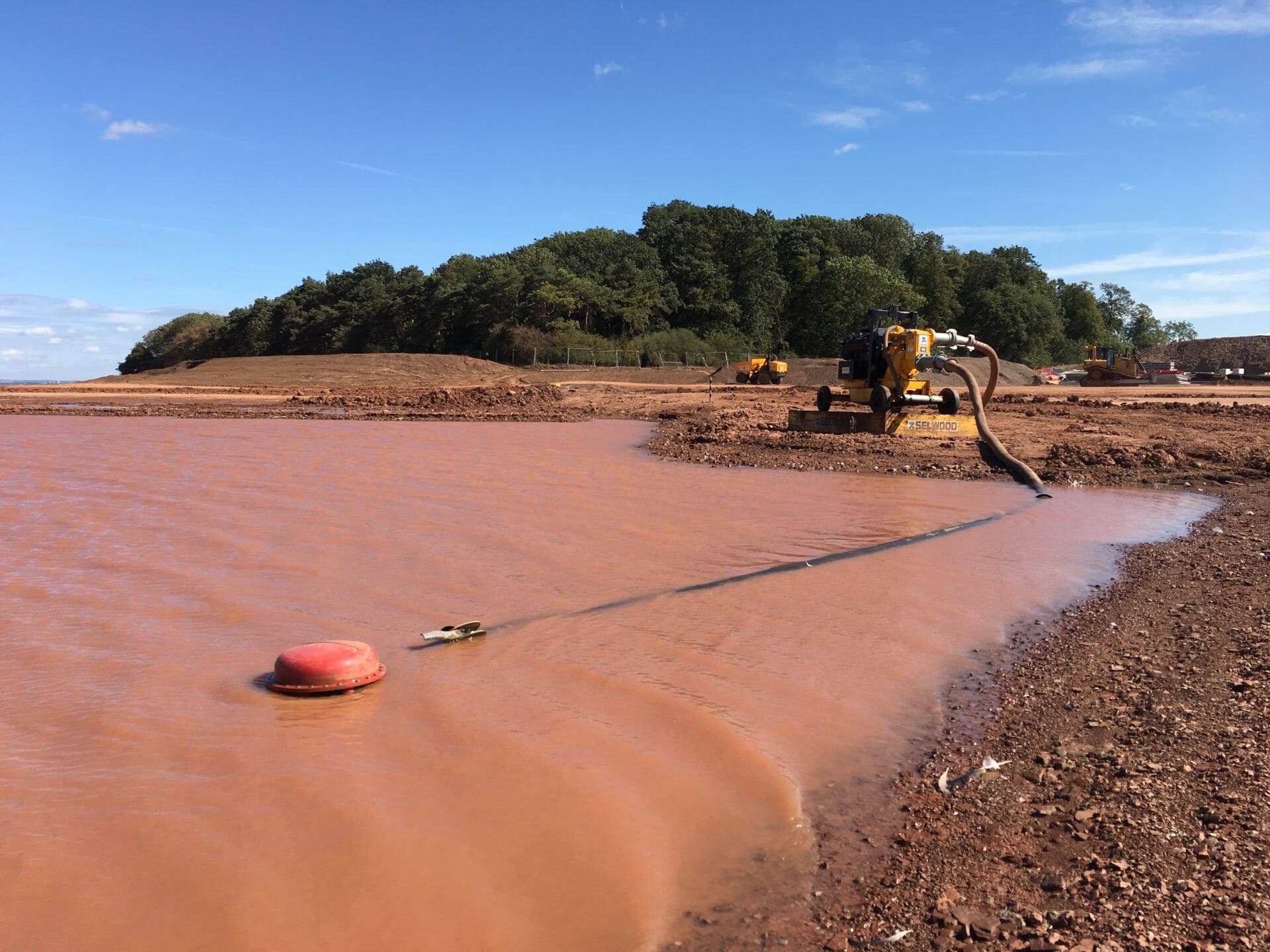 large body of silty water