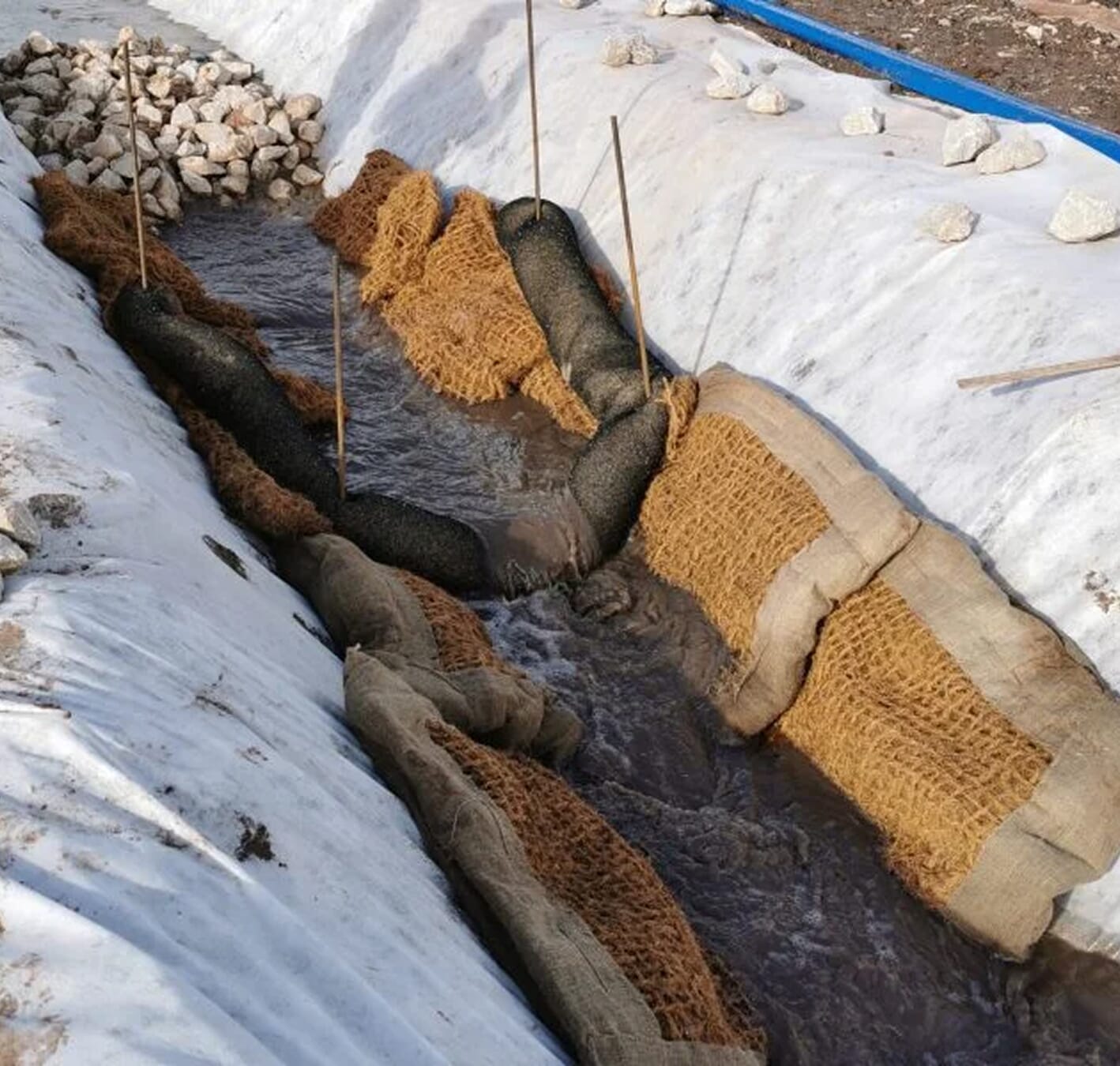 Silt management on Scottish construction site