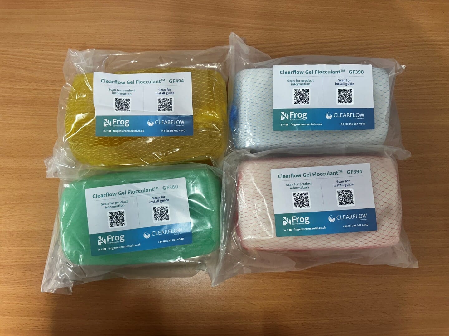 Gel Flocculant blocks at Frog Environmental