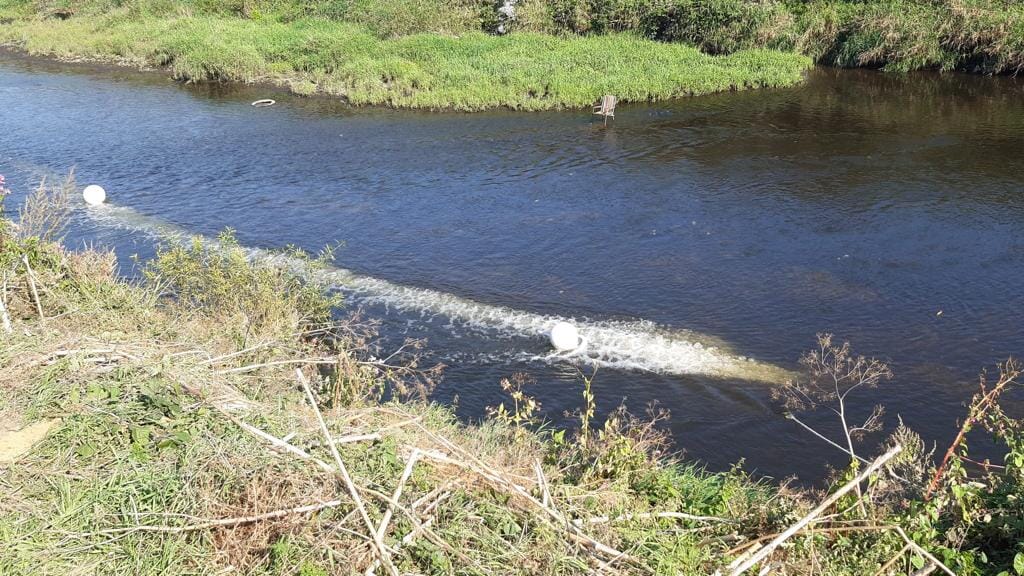 Bubble Curtain on River Don used by BAM (2)