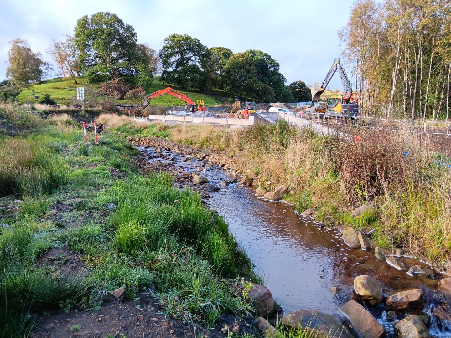 Effective silt pollution prevention on the A59 at Kex Gill