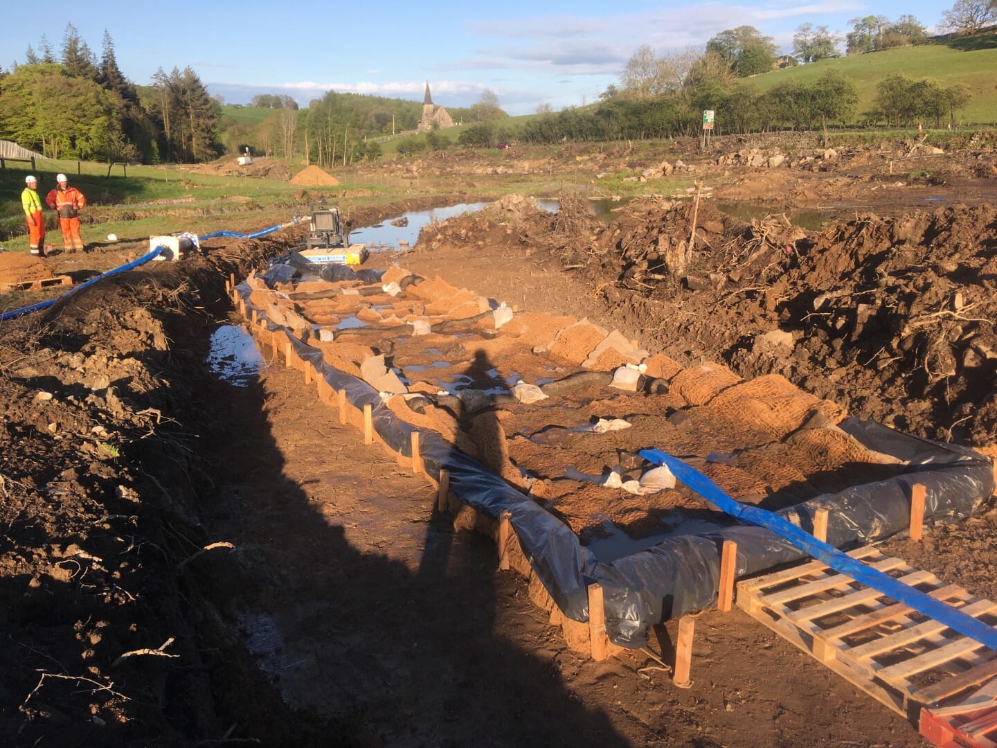 Sediment capture channel preventing silt pollution on a59 (Large)